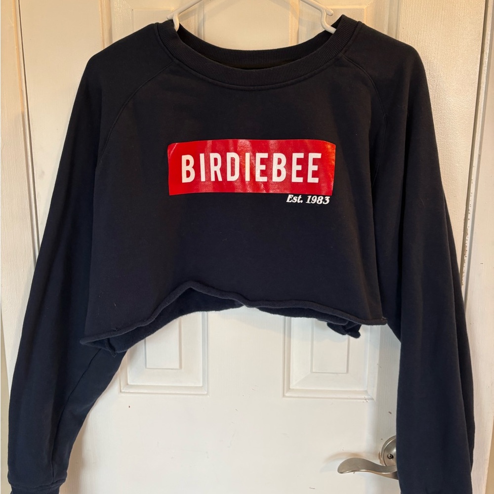 Birdiebee Black Cropped Sweatshirt‎